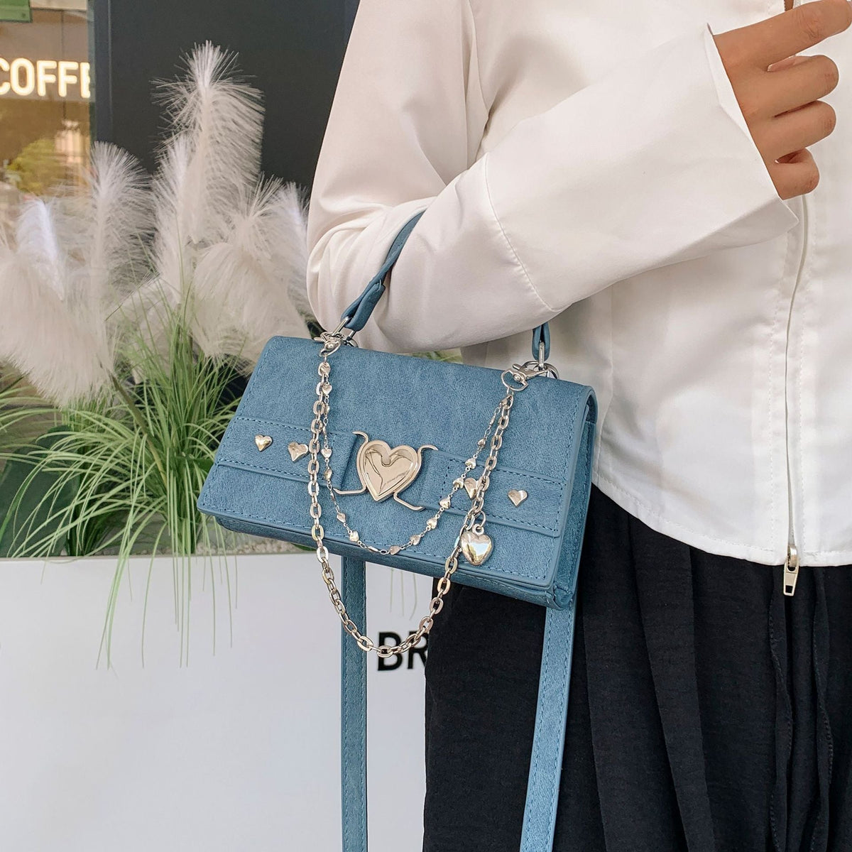Women's Autumn Fashion Love Chain Shoulder Bag-4