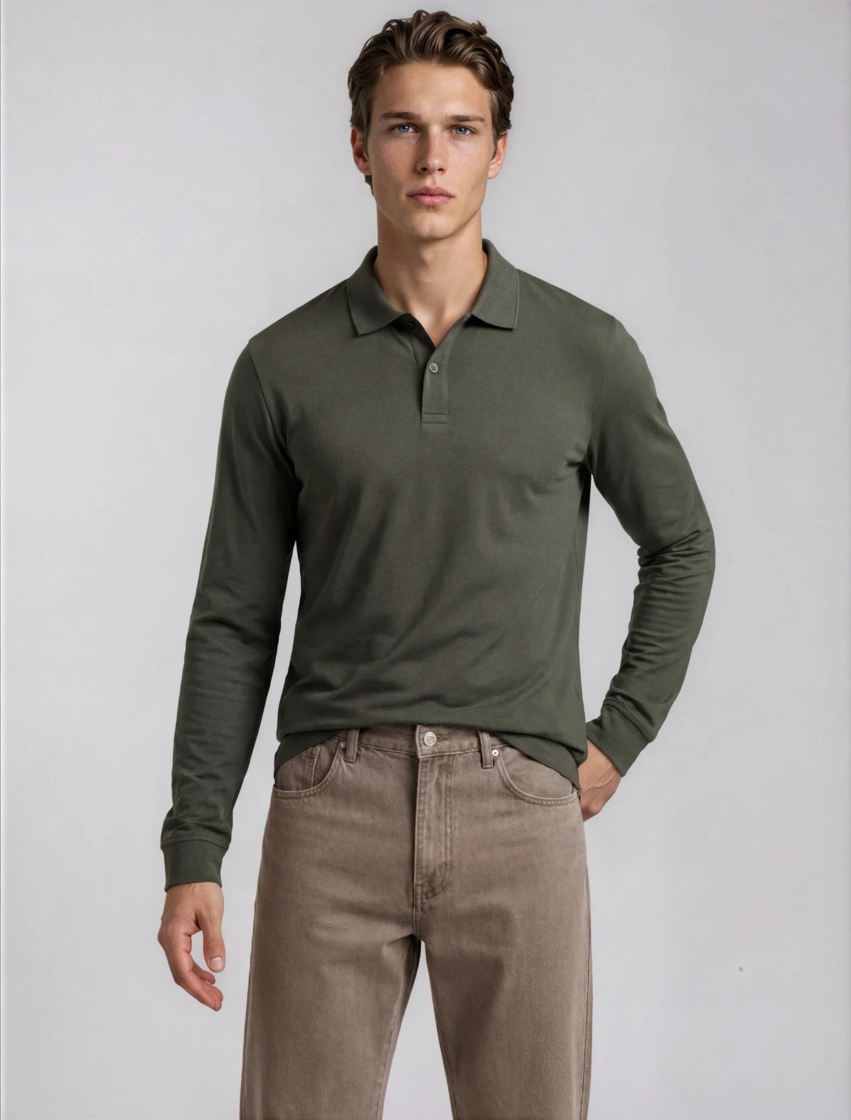 Polo Orgánico Manga Larga - 014