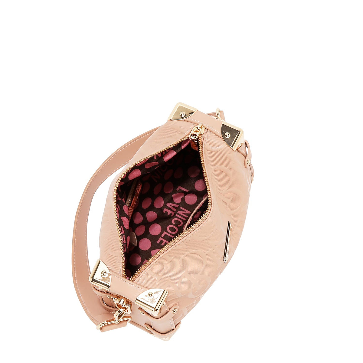 BOLSO DE HOMBRO CUADRADO ELEGANCIA EN RELIEVE (ROJO)