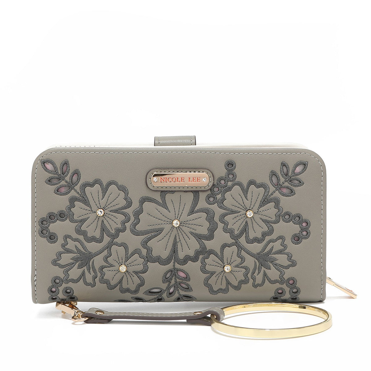 CARTERA FASHION "FLORAL" CON CREMALLERA-0