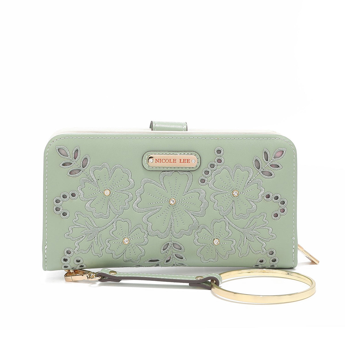 CARTERA FASHION "FLORAL" CON CREMALLERA-5