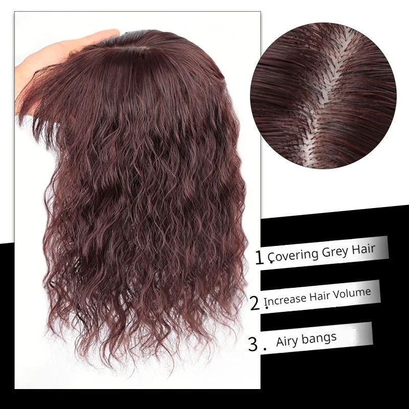 Fashion Curly Topper Clip in Hairpiece for Women-2