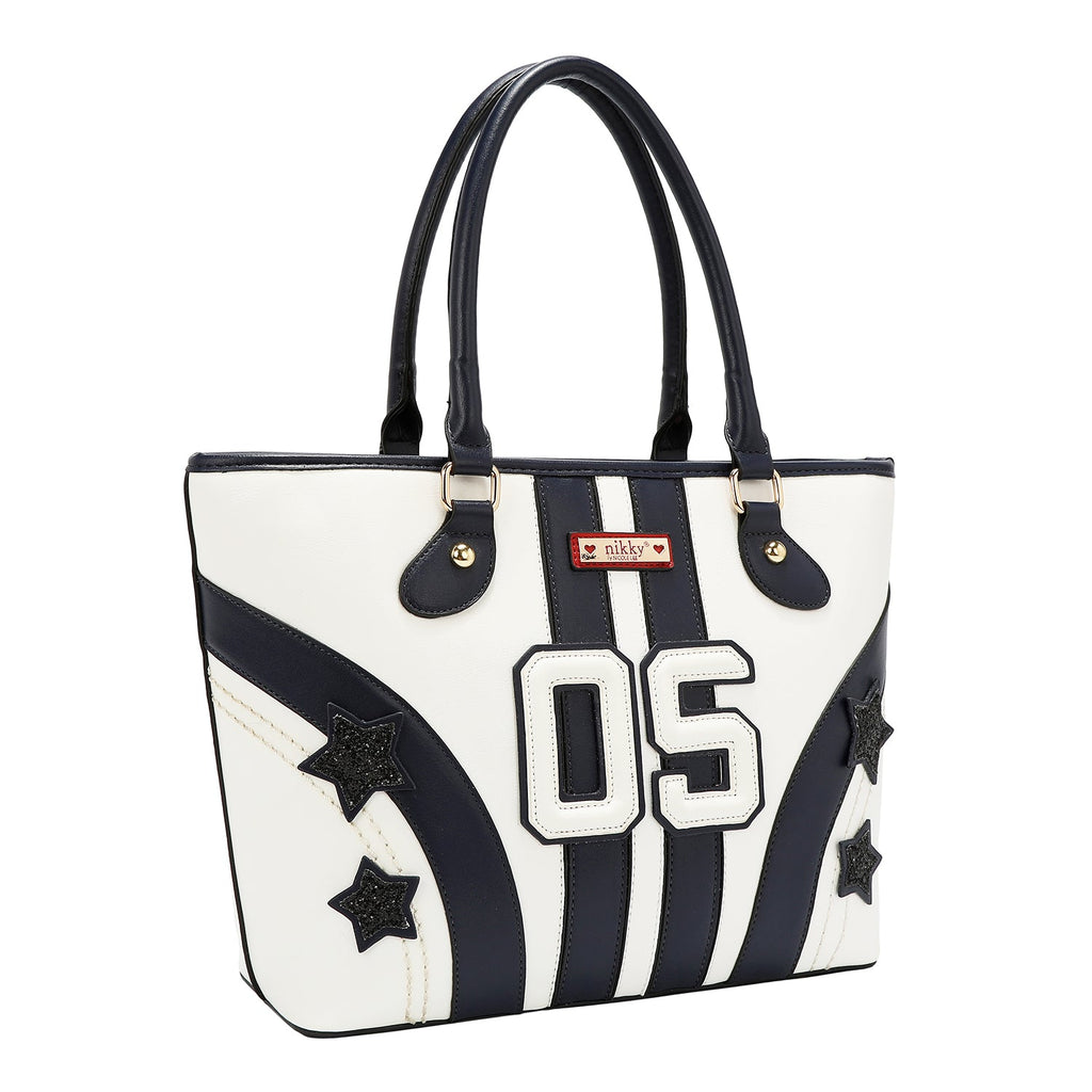 BOLSO SHOPPER VARSITY (BLANCO)