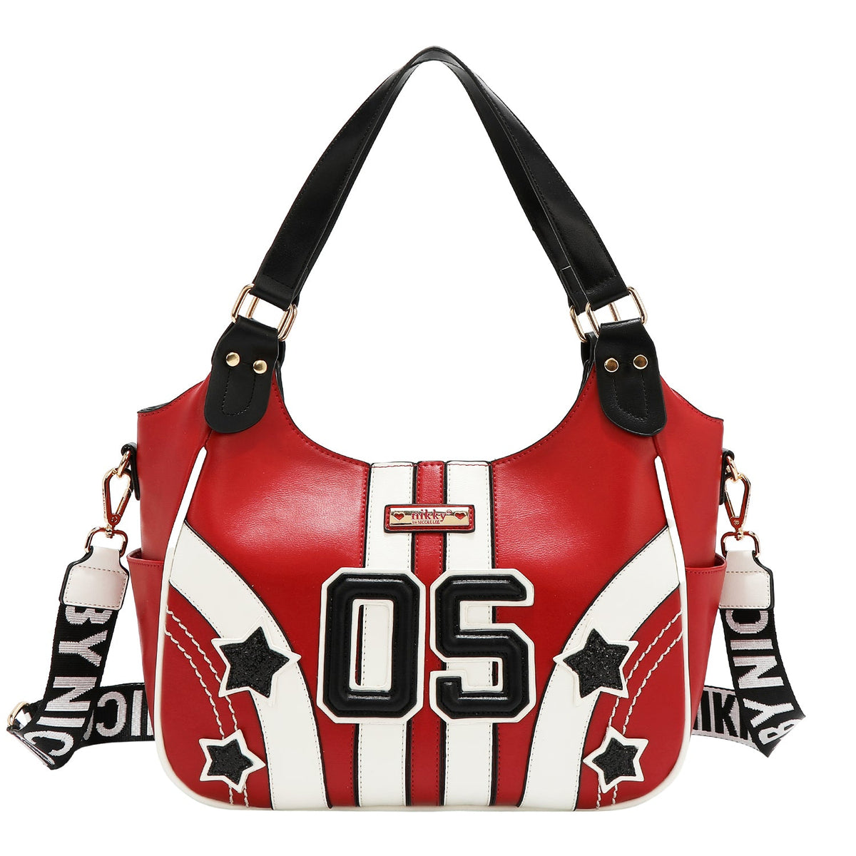 BOLSO HOBO VARSITY (ROJO)
