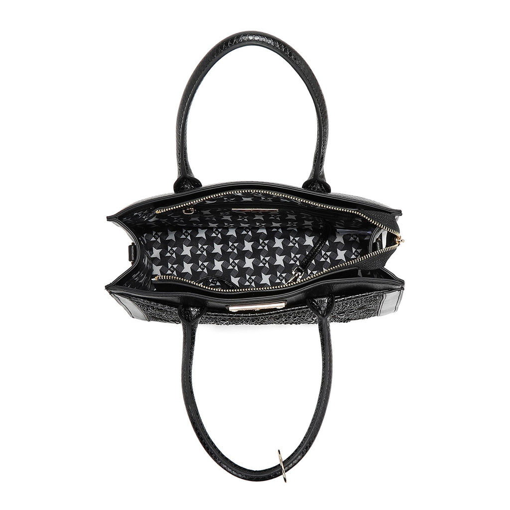 BOLSO CON ENCAJE (NEGRO)