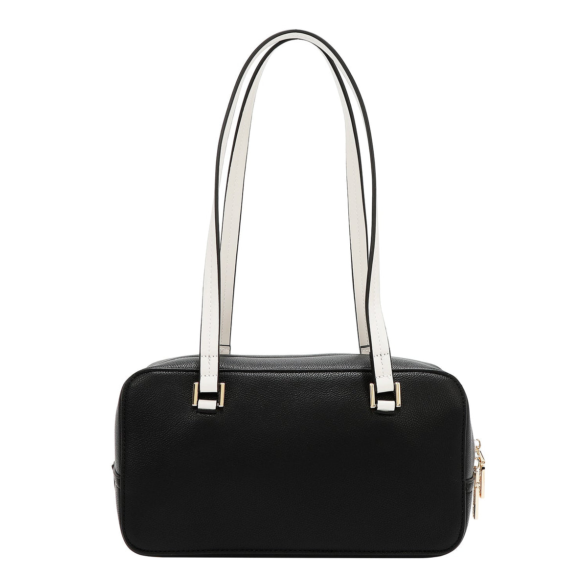 BOLSO DE HOMBRO CON BOLSILLO Y BLOQUES DE COLOR (NEGRO)
