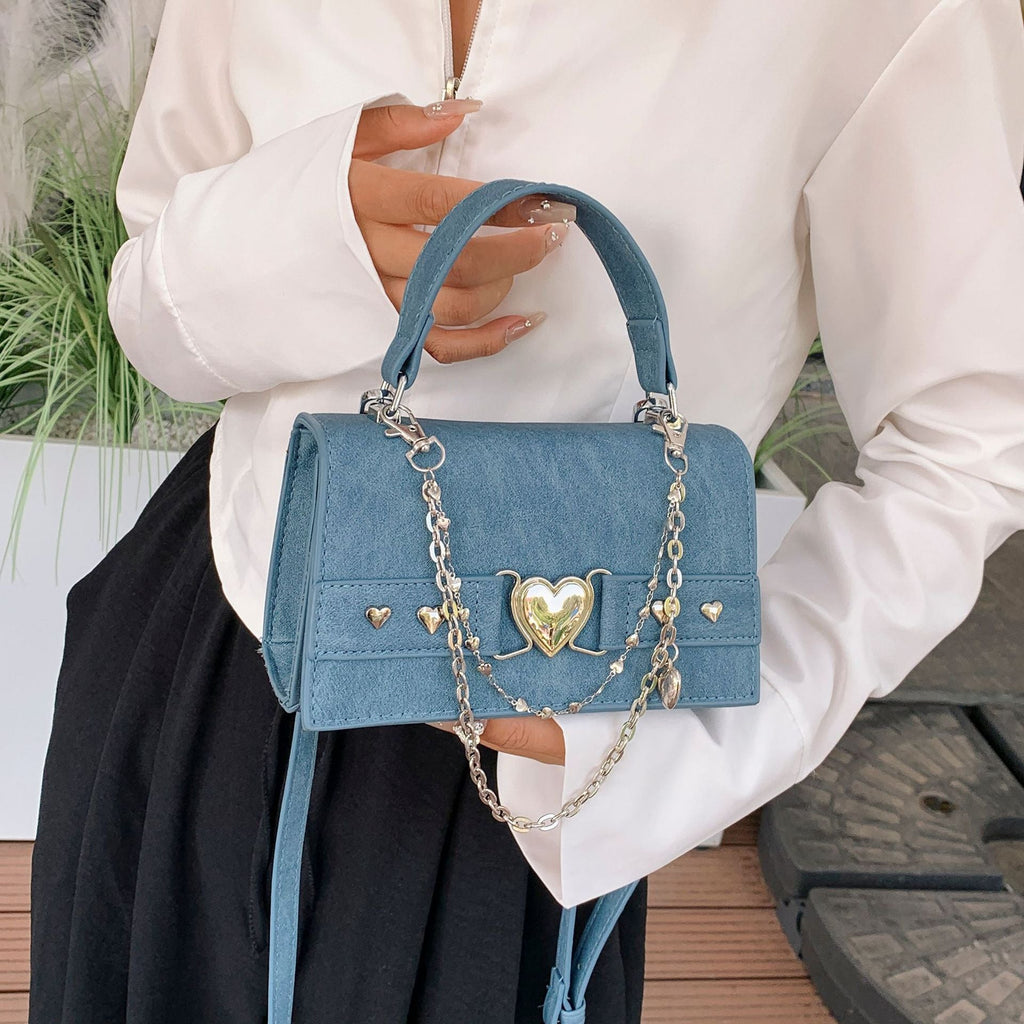 Women's Autumn Fashion Love Chain Shoulder Bag-0
